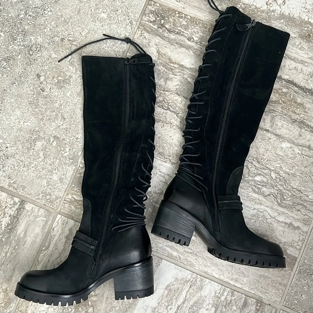 Miz Mooz Mayer Knee High Boots in Black, Size 36 New w/o Box